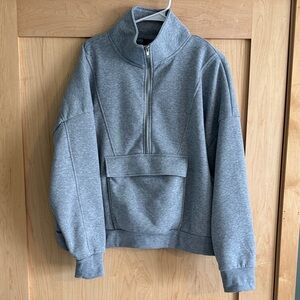 Men's Gray Quarter-Zip Sweater